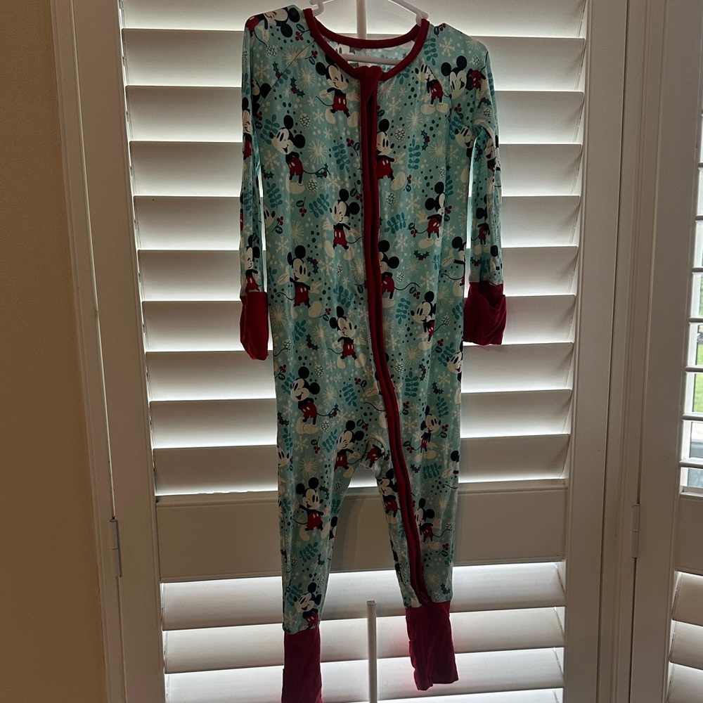 Little Sleepies Mickeys winter Wonderland zippy 12-18m